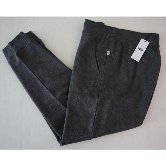 UGG 1103582 Men's Sz Large Charcoal Heather Fleece Hank Jogger Pants - Picture 8 of 11